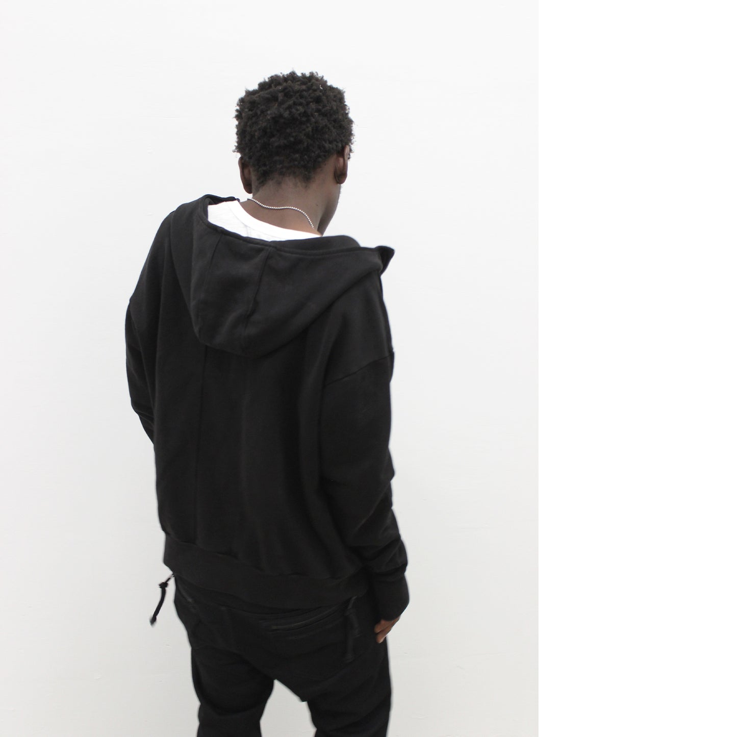 Black Zip Up Hood e