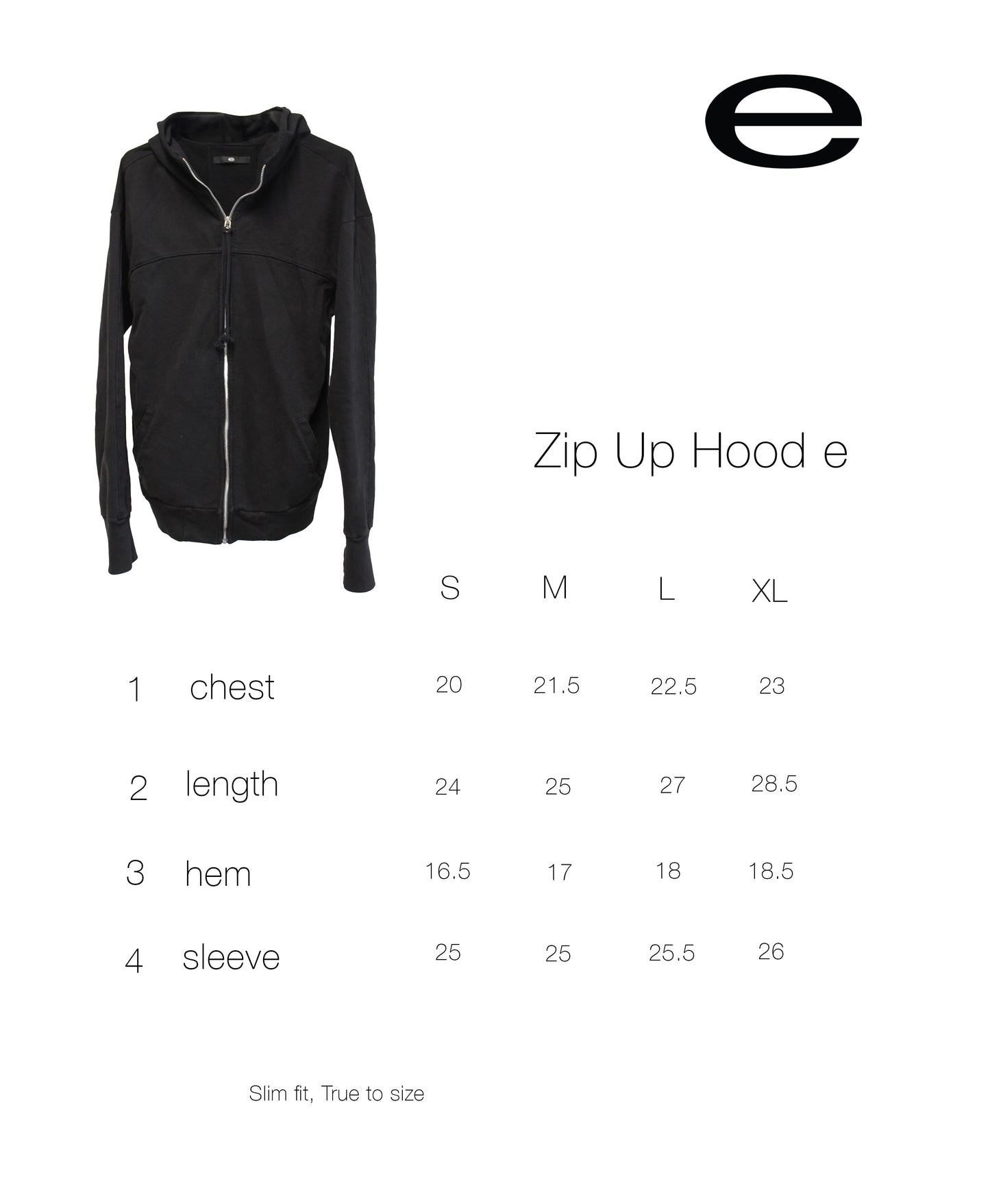 Black Zip Up Hood e